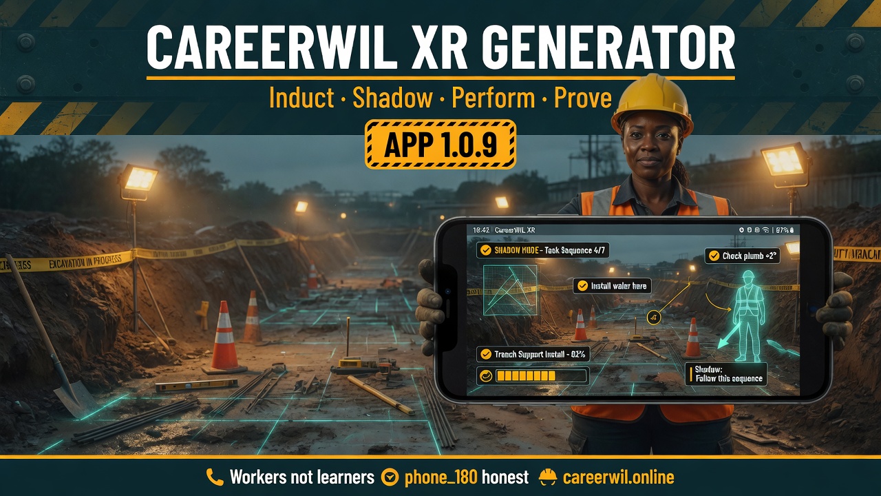 CareerWIL XR Generator — Induct Shadow Perform Prove
